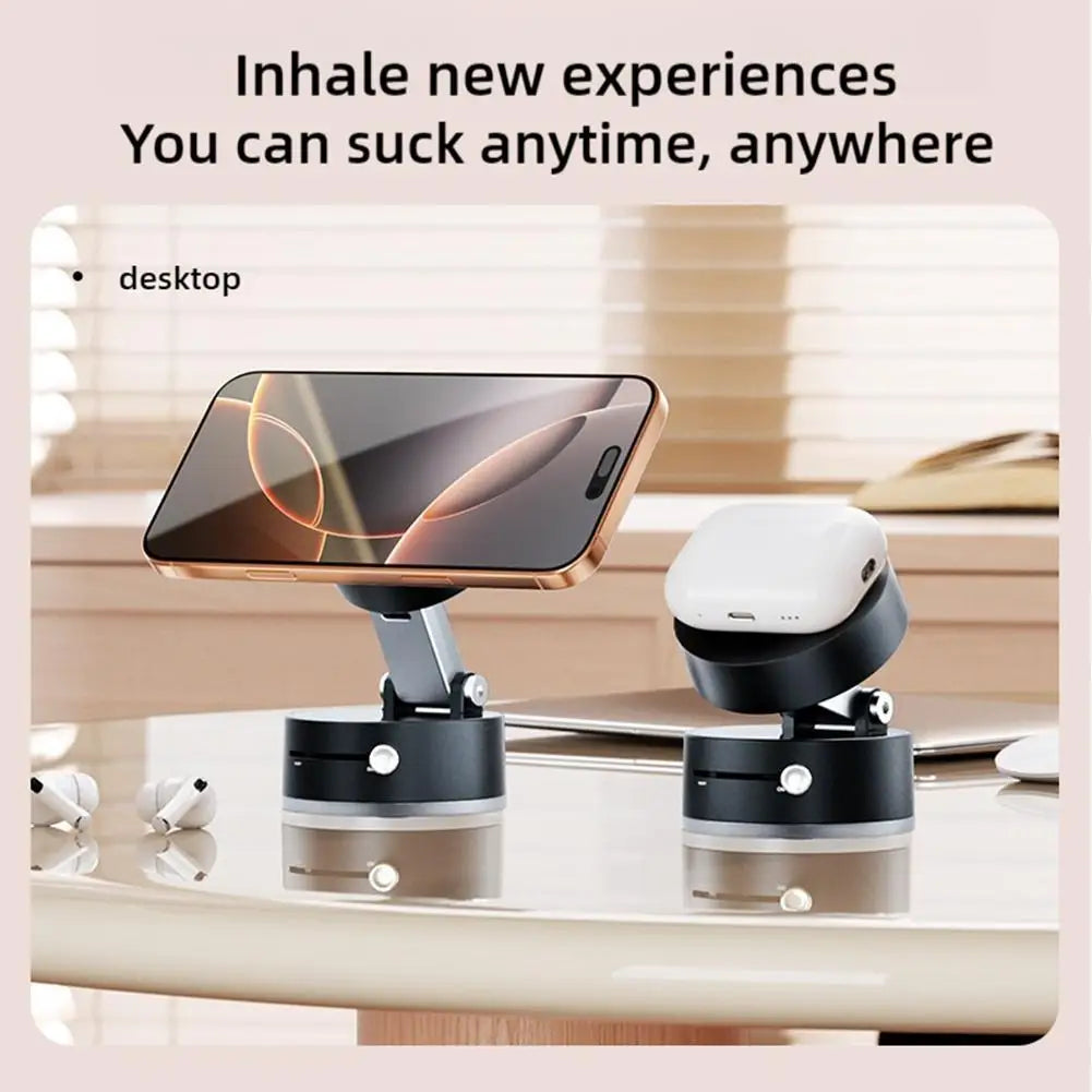 Double-Sided Suction Cup Car Mount | Magnetic Mobile Phone Holder with Ultra Stable Vacuum Adsorption