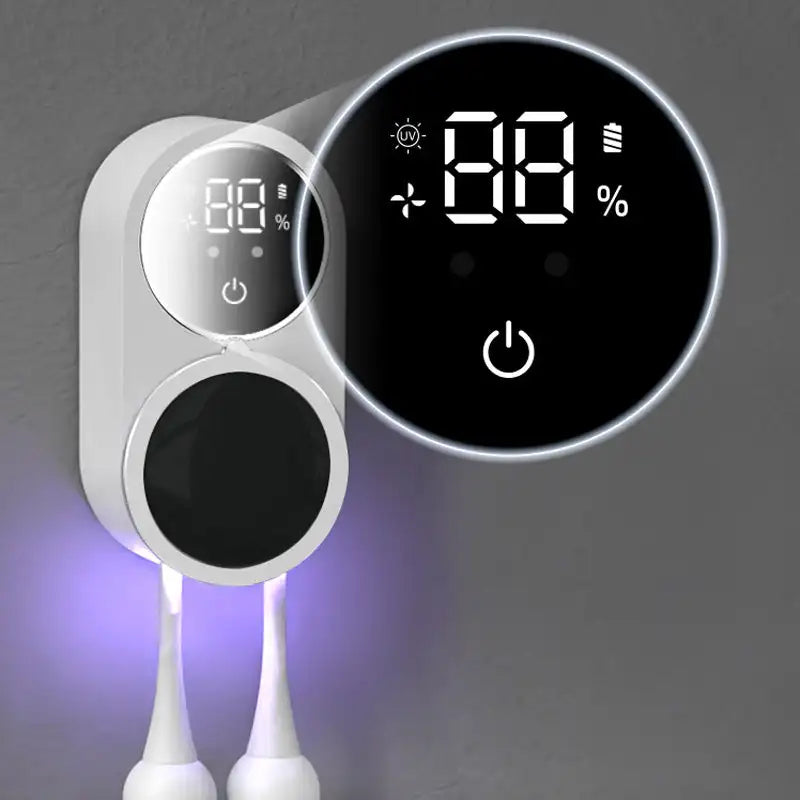 UV Toothbrush Sanitizer Holder – Portable Sterilizer and Toothpaste Accessories