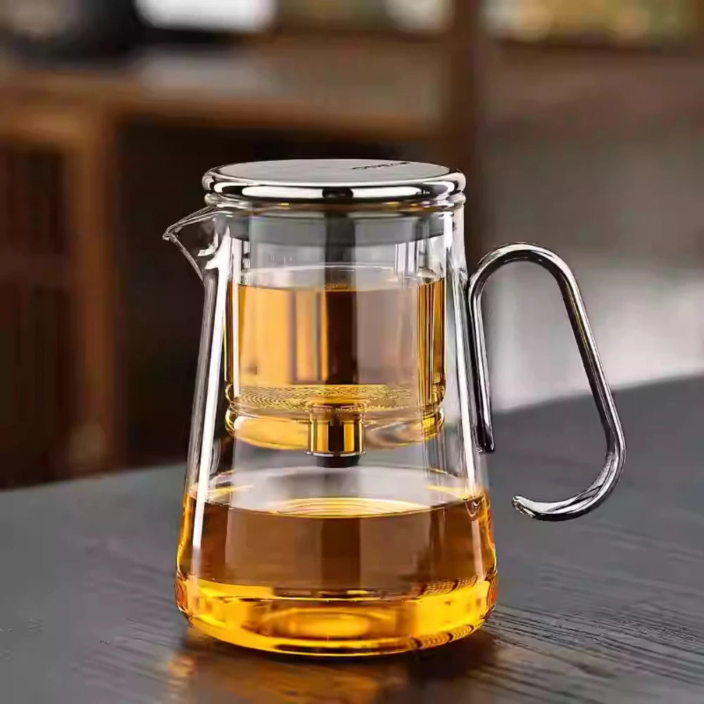 Magnetic Switch Glass Teapot with Infuser and Filter