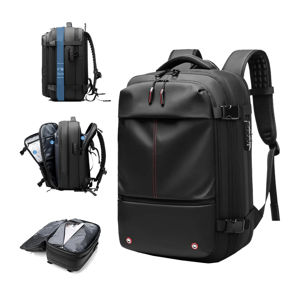 Travel Backpack | Vacuum Compression 17'' Laptop Bag – Large Capacity, Business & Hiking