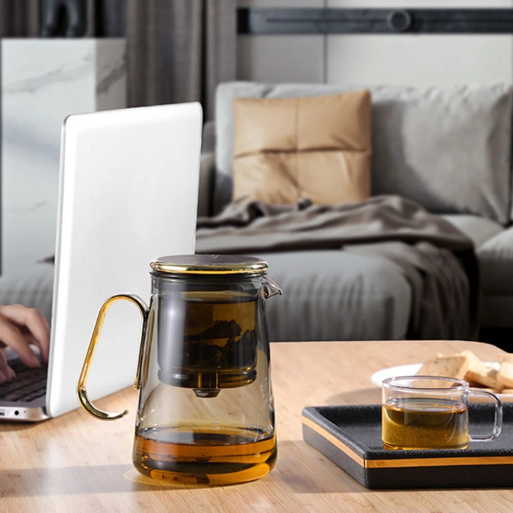 Magnetic Switch Glass Teapot with Infuser and Filter