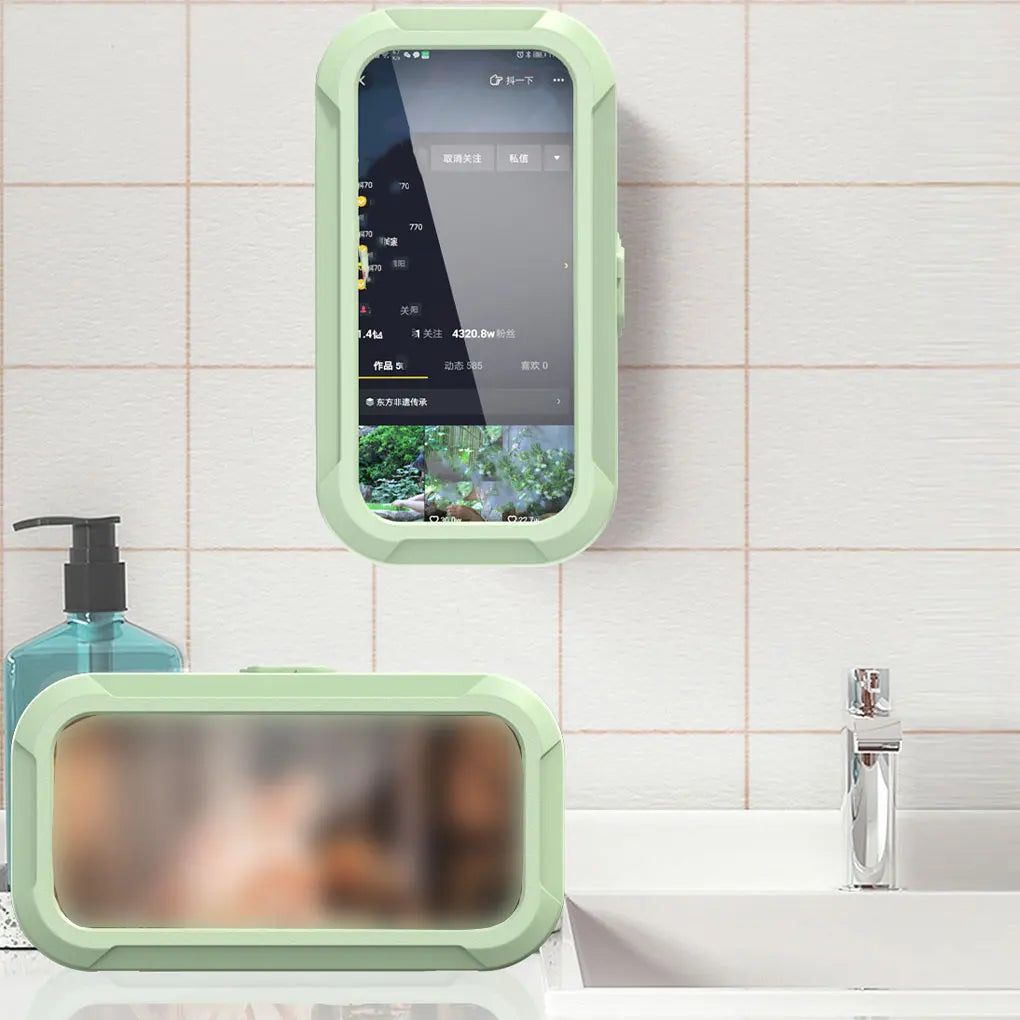Taking Shower And Watching TV Waterproof Box For Phones Which Can Resist Shower Spray And Water