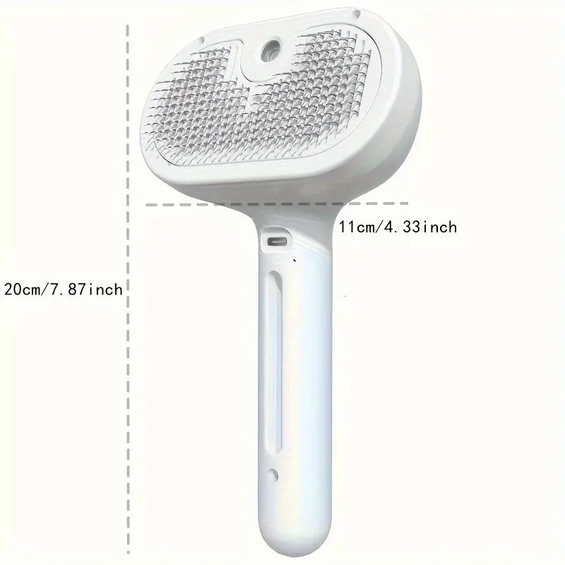 Pet Spray Hair Comb – Multifunctional Grooming Brush with Water Mist and Dematting Features for Cats and Dogs