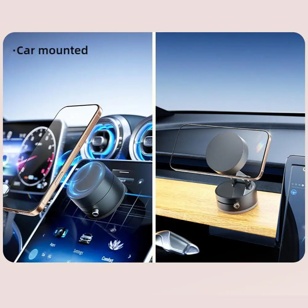 Double-Sided Suction Cup Car Mount | Magnetic Mobile Phone Holder with Ultra Stable Vacuum Adsorption