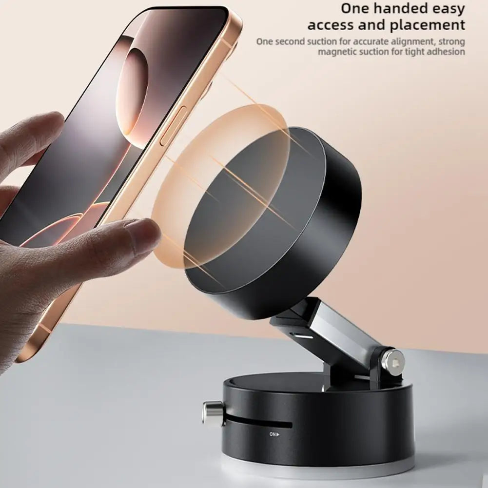 Double-Sided Suction Cup Car Mount | Magnetic Mobile Phone Holder with Ultra Stable Vacuum Adsorption