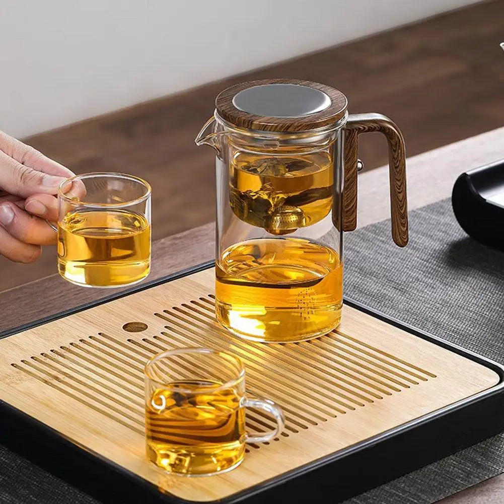 Magnetic Glass Teapot with One-Click Infuser