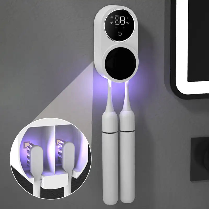 UV Toothbrush Sanitizer Holder – Portable Sterilizer and Toothpaste Accessories