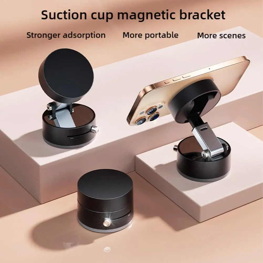 Double-Sided Suction Cup Car Mount | Magnetic Mobile Phone Holder with Ultra Stable Vacuum Adsorption